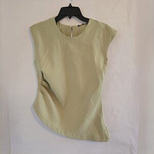 ZARA ASYMMETRICAL RUCHED TOP